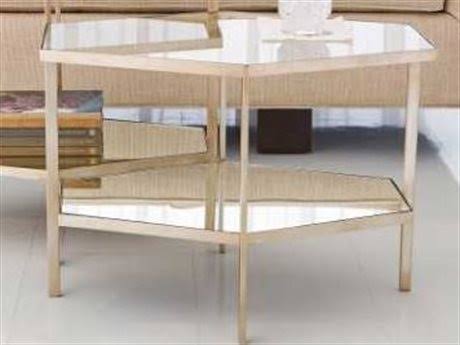 Silver Leaf Hexagon Table Y13600