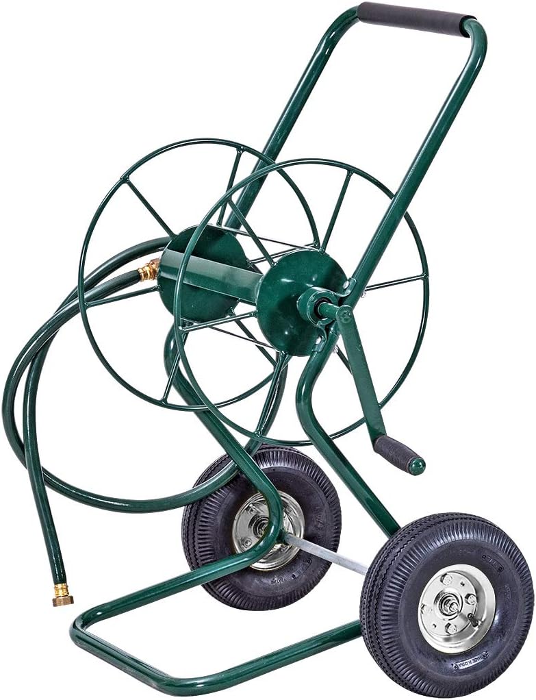 Steel Frame Garden Hose Reel Cart V65446