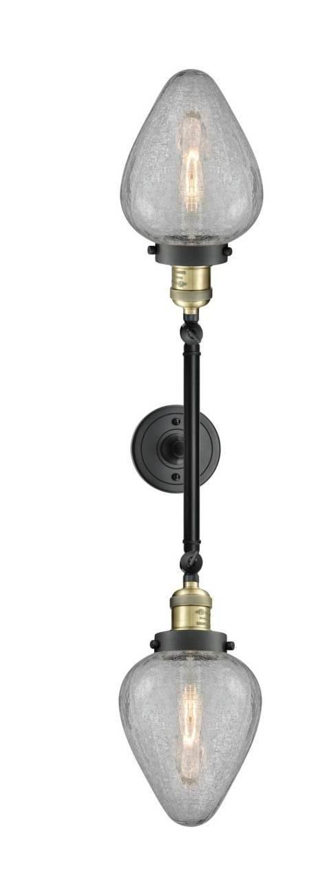 2 Light Antique Brass Bath Vanity Light D182914