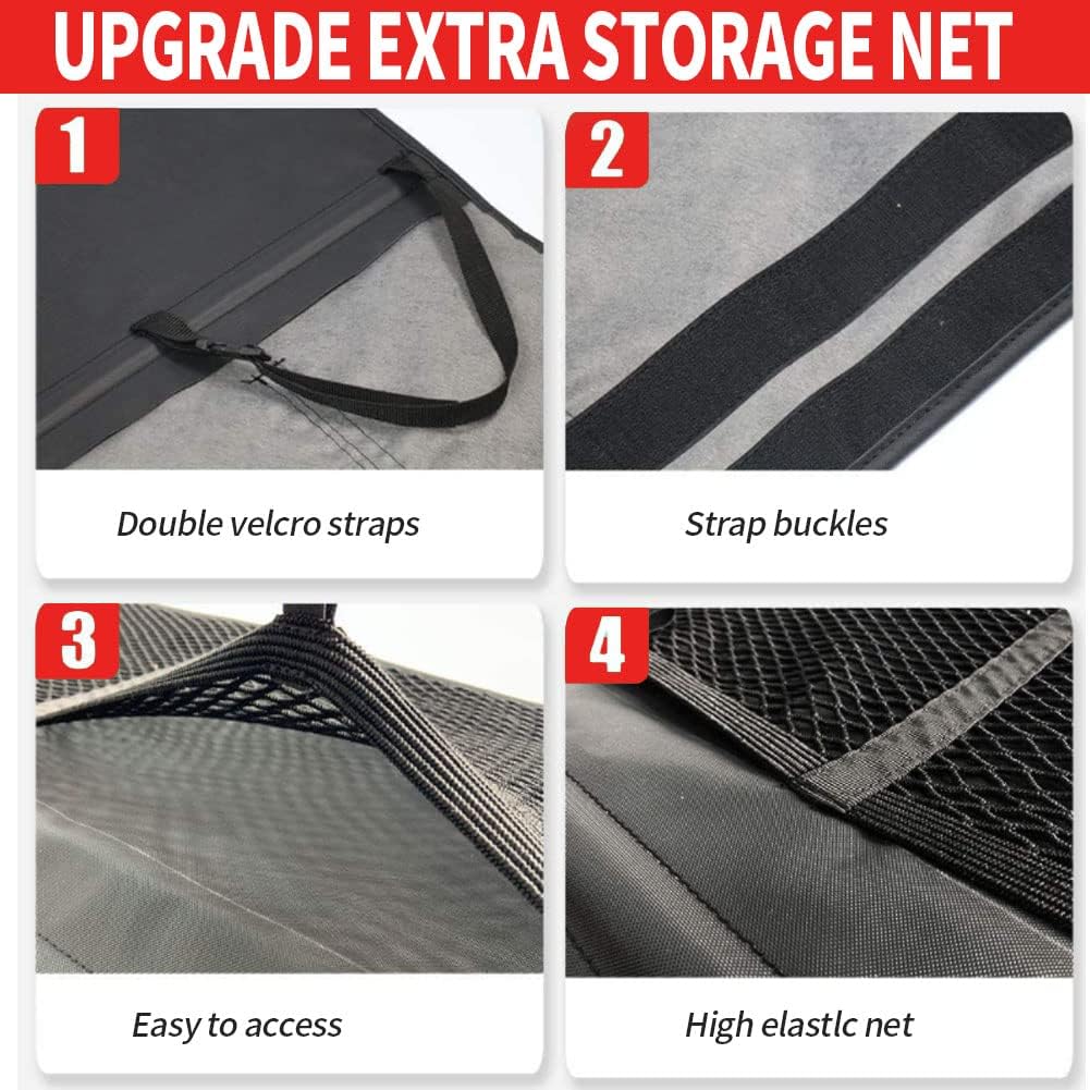 Black Retractable Cargo Cover with Extra Storage Net R660926