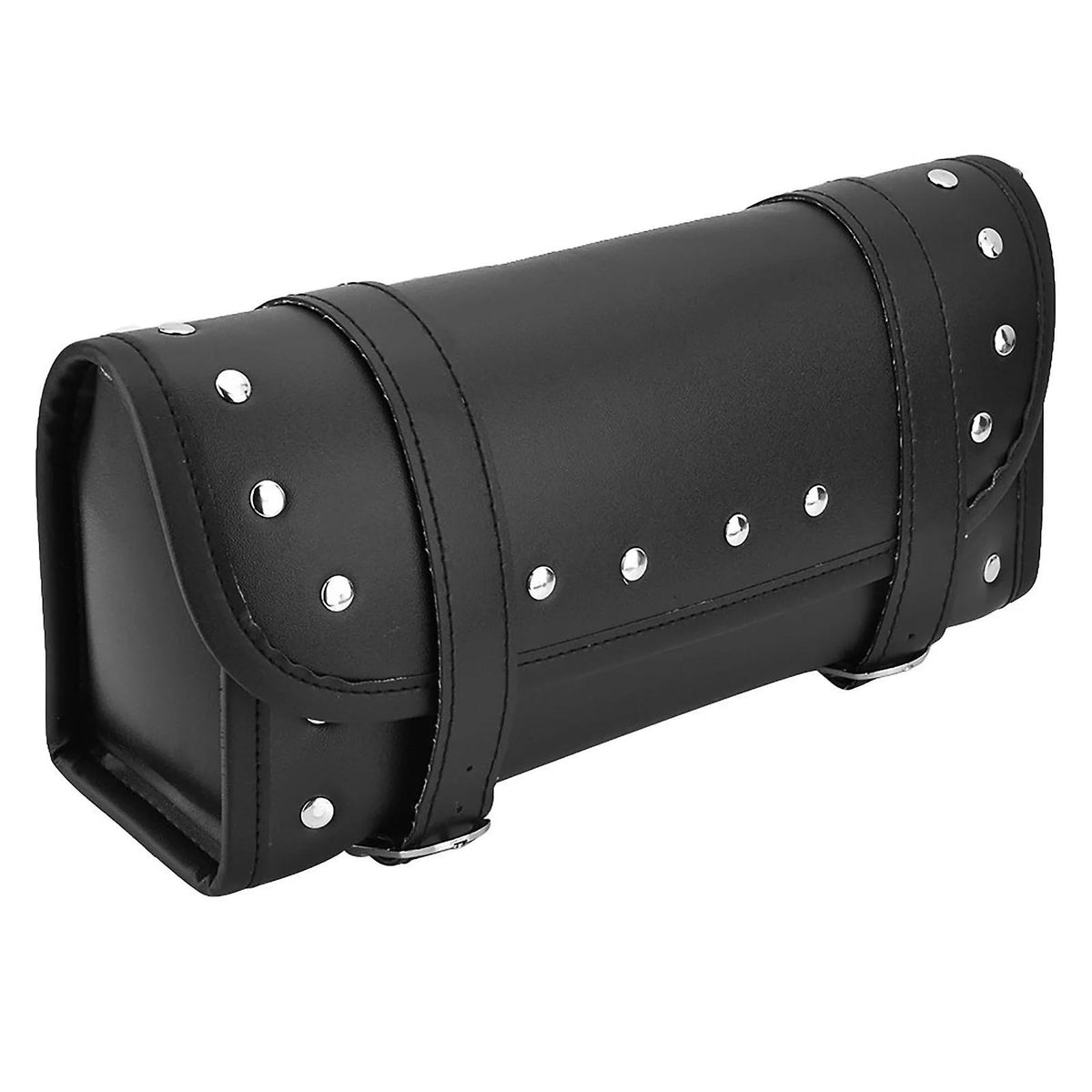 Black Pu Leather Motorcycle Tool Bag Saddlebag M560