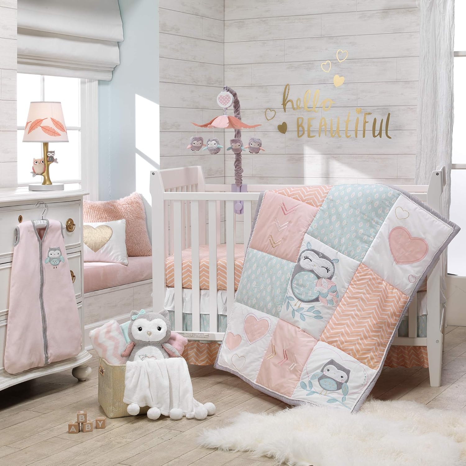 Gray/Pink Musical Baby Crib Mobile Toy Pack of 2 S34605