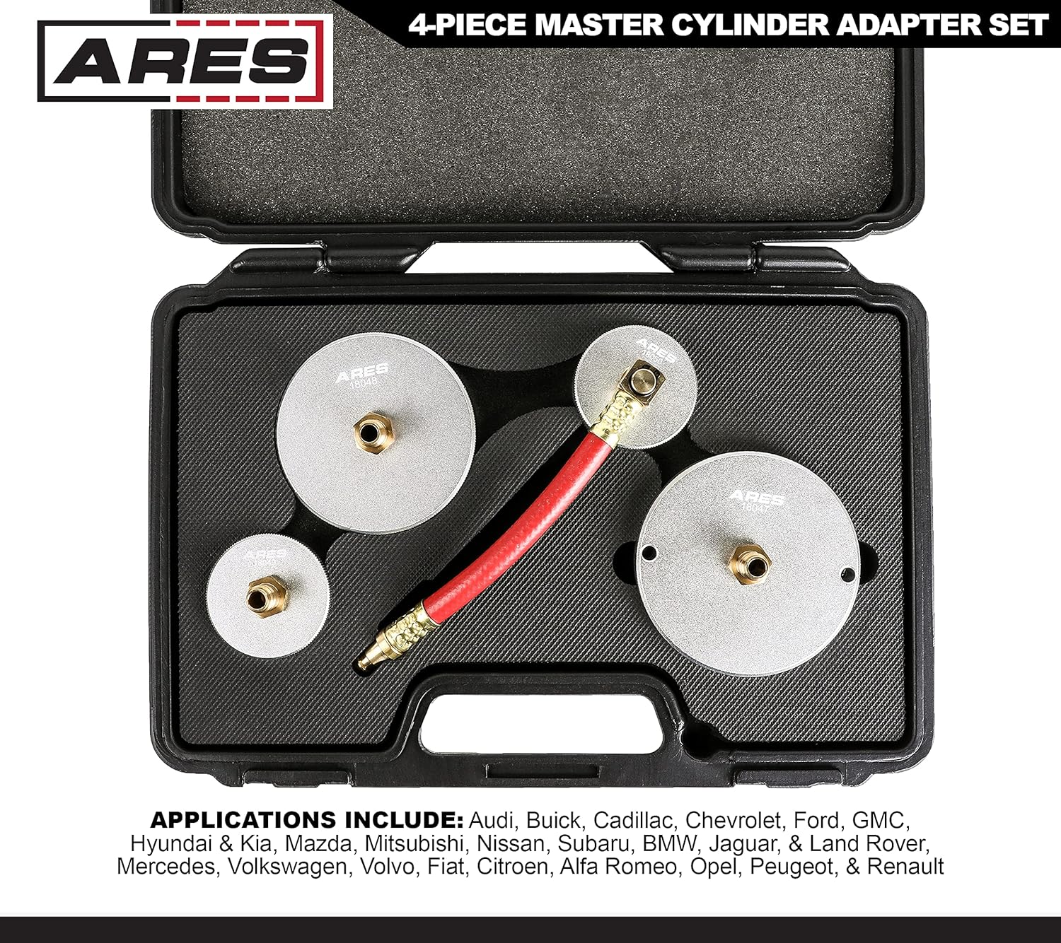 4-Piece Master Cylinder Adapter Set for Brake Fluid Filling J8213