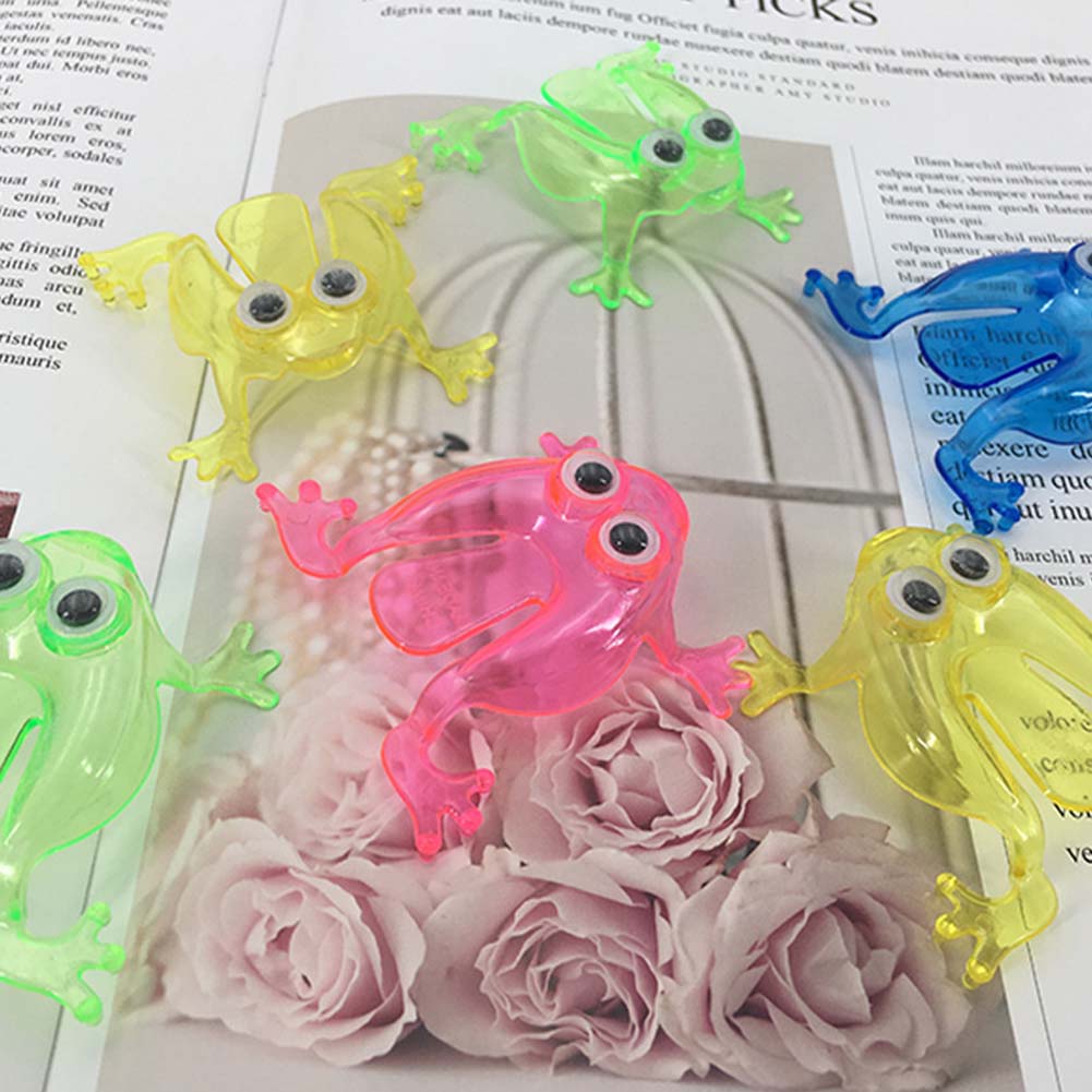 10Pcs Mini Jumping Frog Finger Pressing Desktop Game Toy P2690