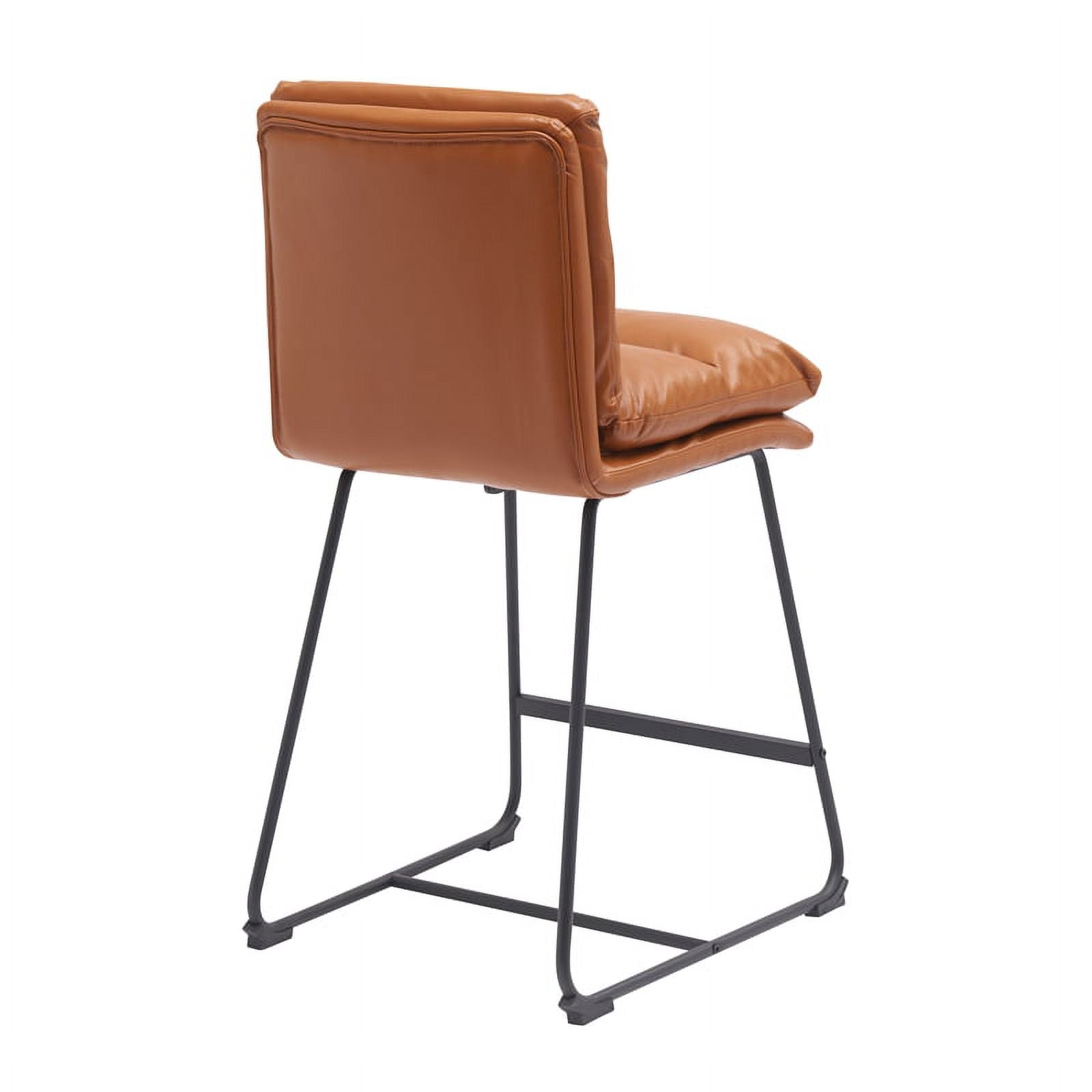Tan Faux Leather Counter Stool (Set of 2) C15883