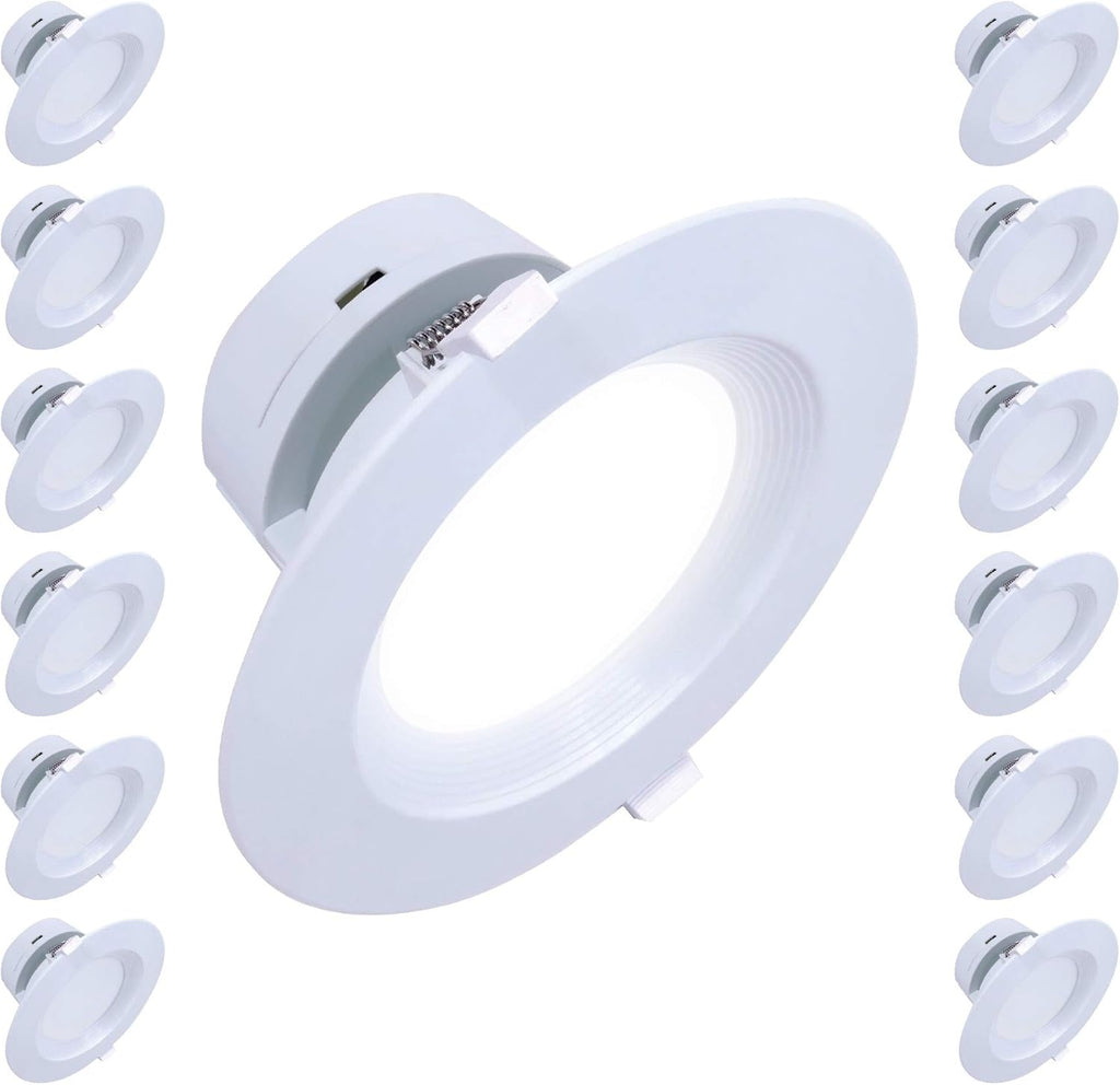 12 Pack 6 Inch Canless LED Downlight with Junction Box, 9W, 700 Lumens, Soft White 2700K M1715