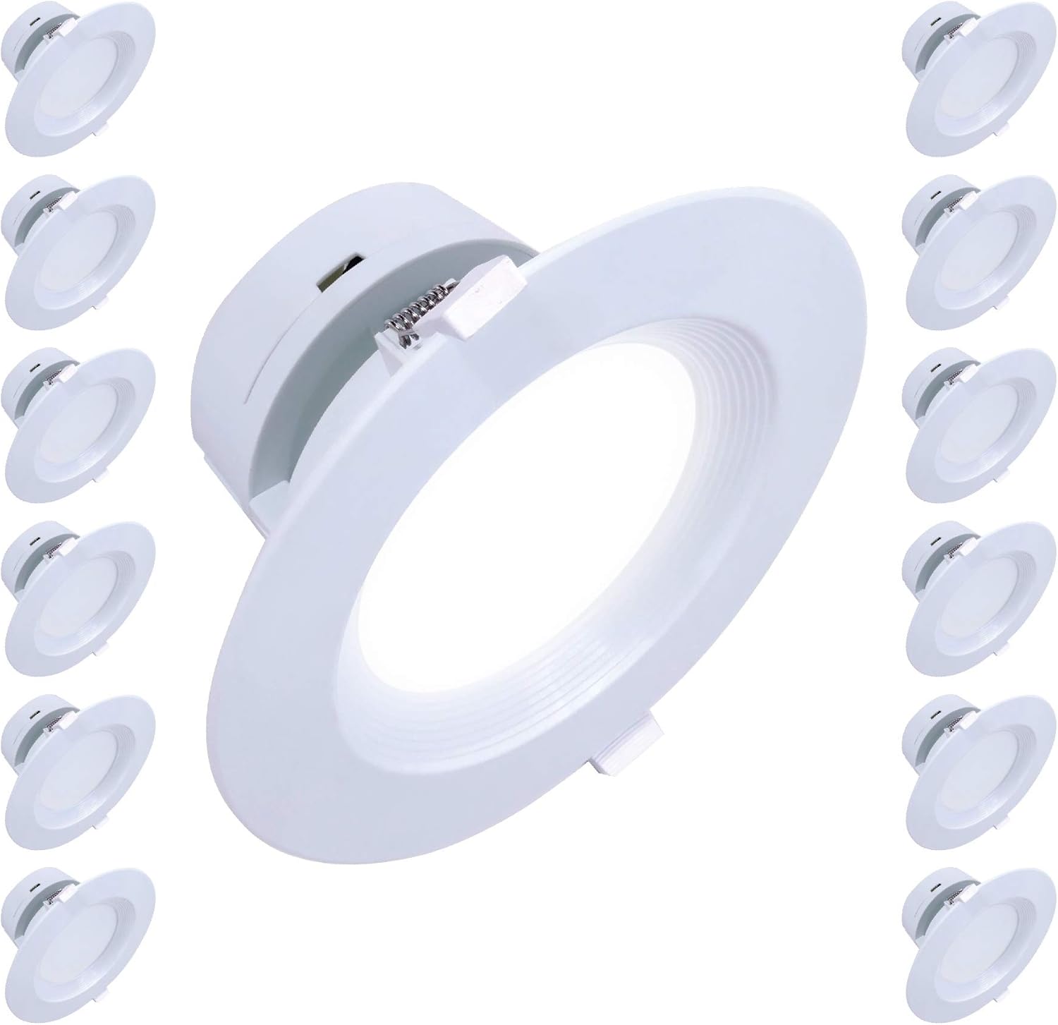 12 Pack 6 Inch Canless LED Downlight with Junction Box, 9W, 700 Lumens, Soft White 2700K M1715