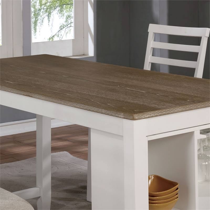 White 3-Piece Wood Counter Height Dining Set H345503