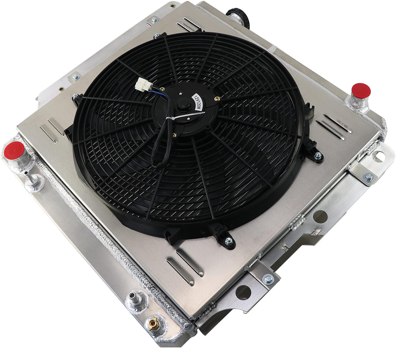 All Aluminum 3 Row Radiator with Shroud Fan Relay Kit N41478
