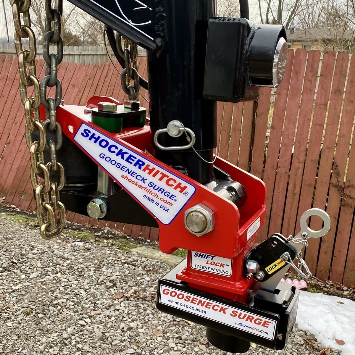Round 4" Straight Pin 30K SL Gooseneck Air Hitch & Coupler N22589