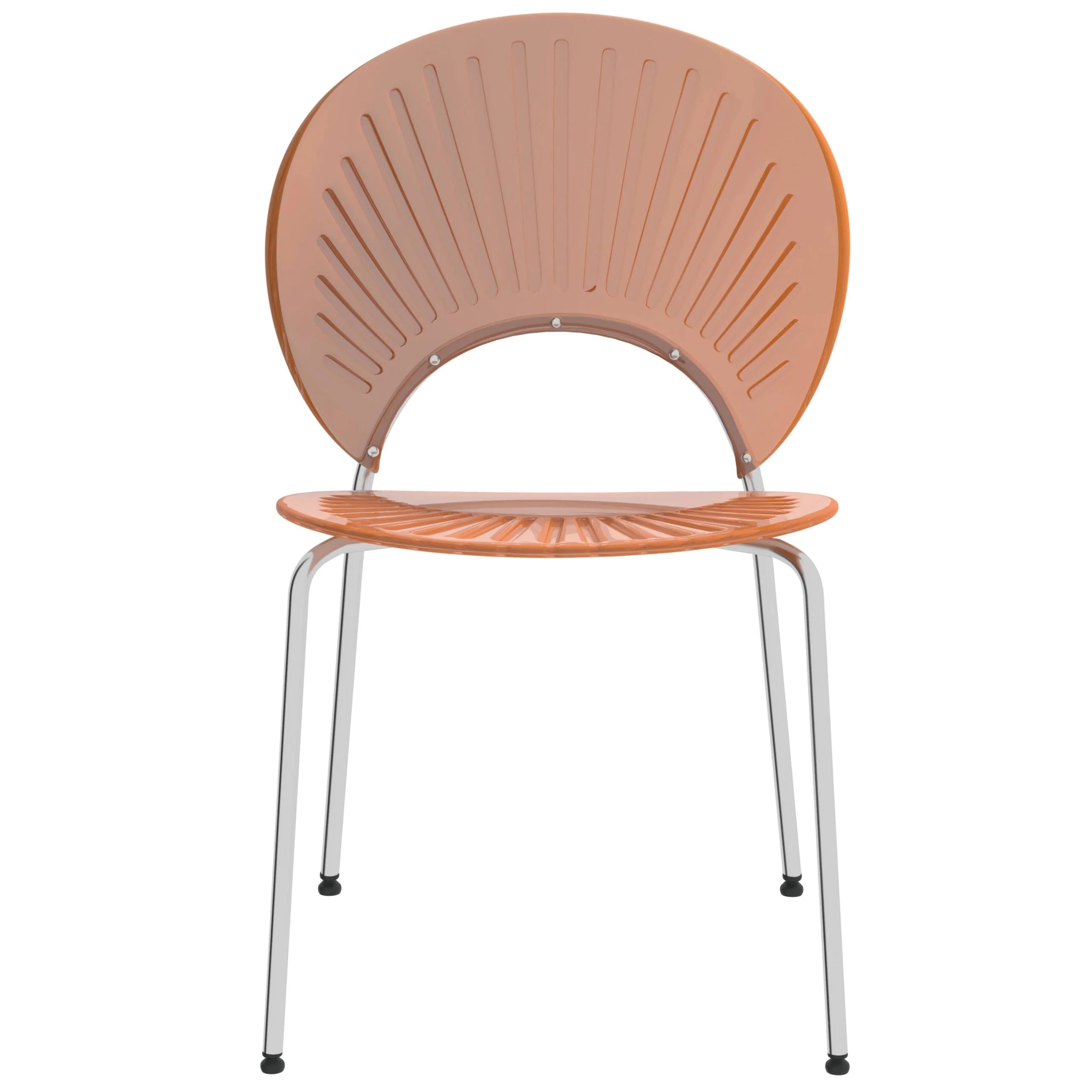 Amber Plastic Dining Side Chair Set of 2 Z106