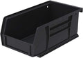 Plastic Storage Bin Hanging Stacking Containers, Black, 24-Pack E329891