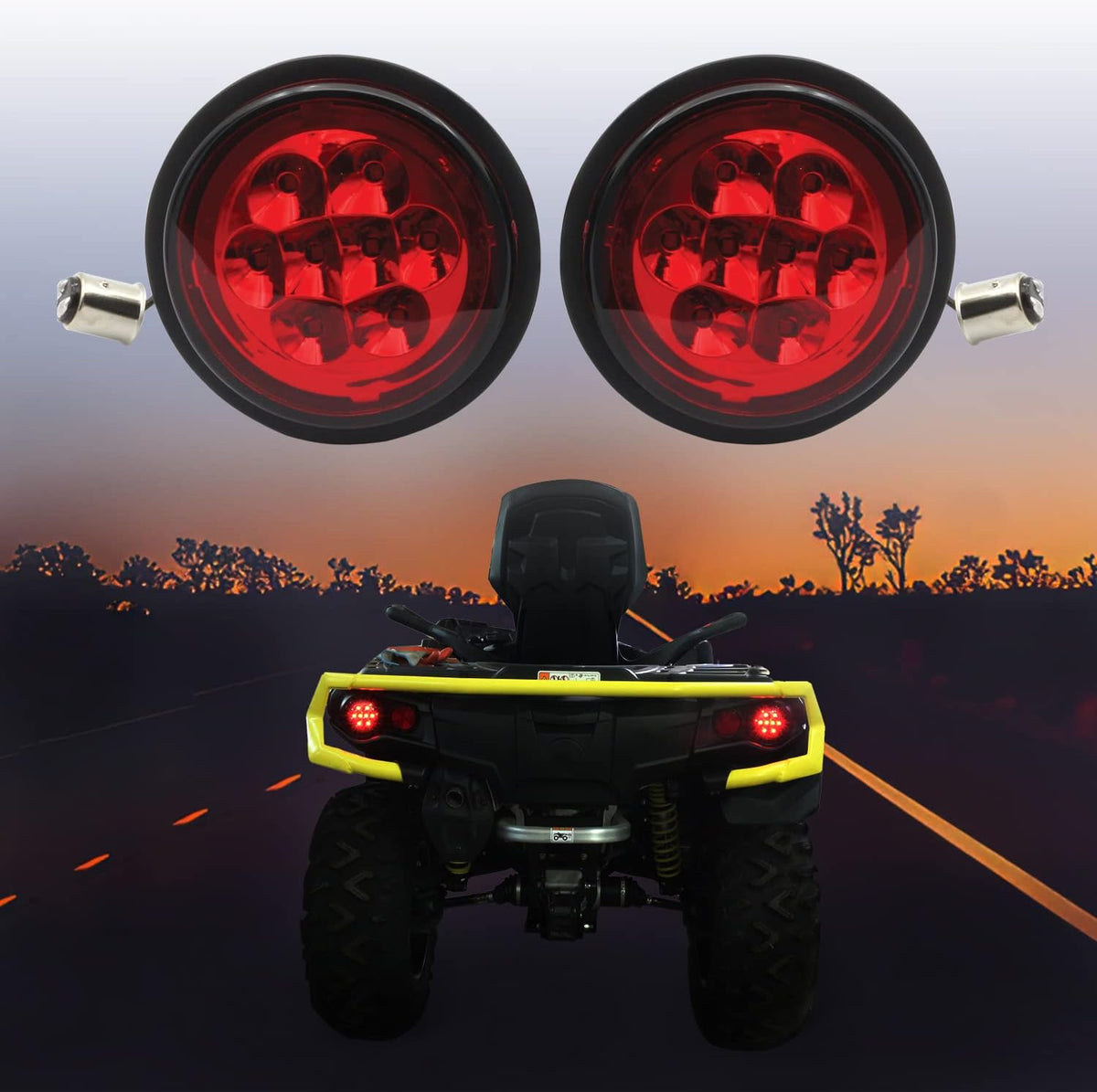 Red LED Tail Light Assembly Pair P7477