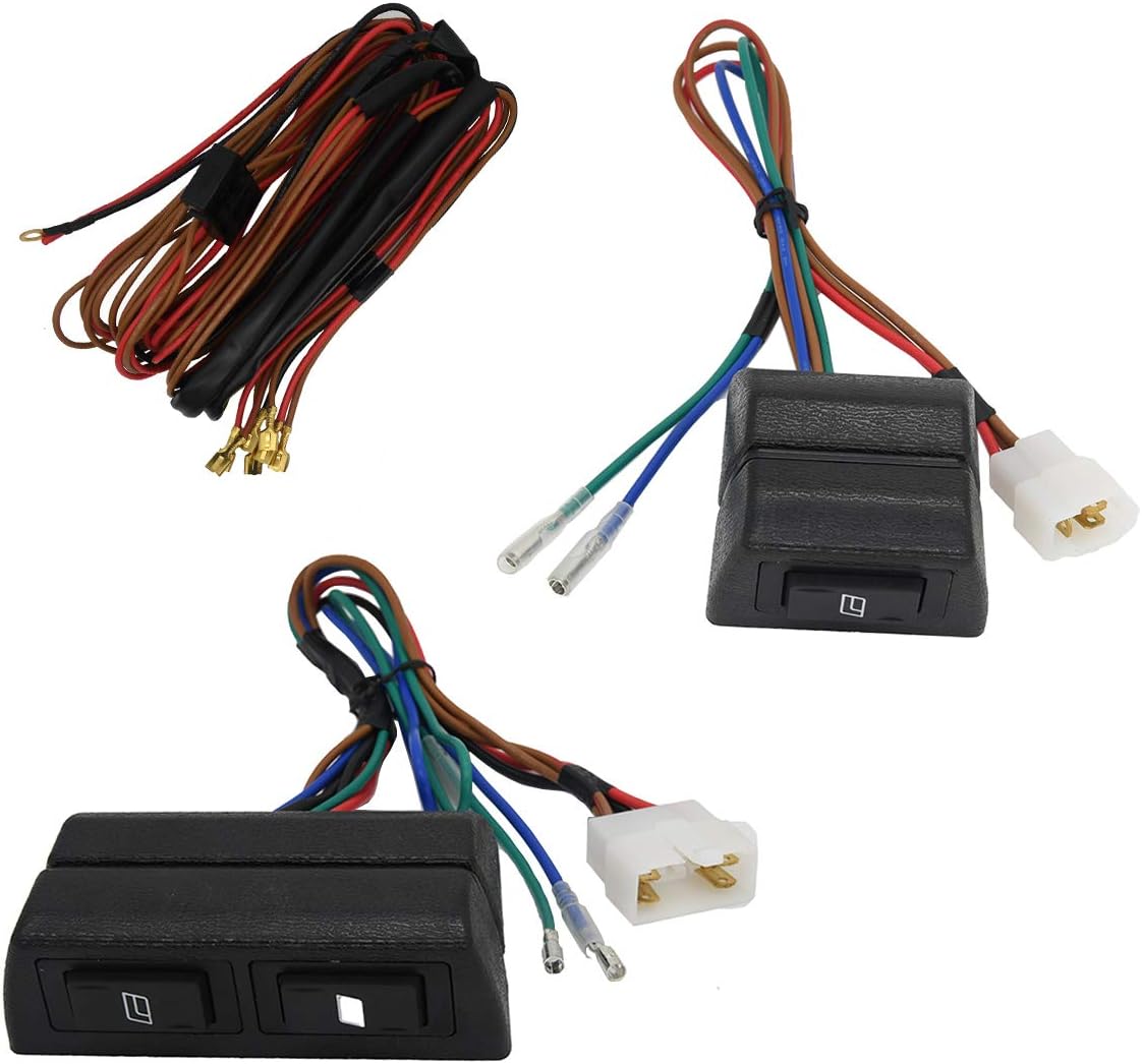 2 Door Electric Window Lift Kit with 2 Motors 2 Switches 3 Harness G34066
