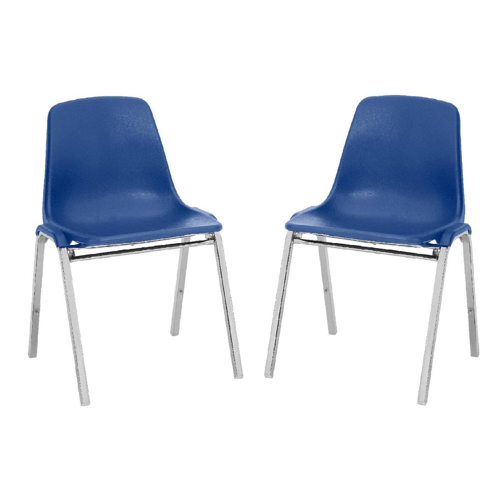 Blue Poly Shell Stacking Chair I116