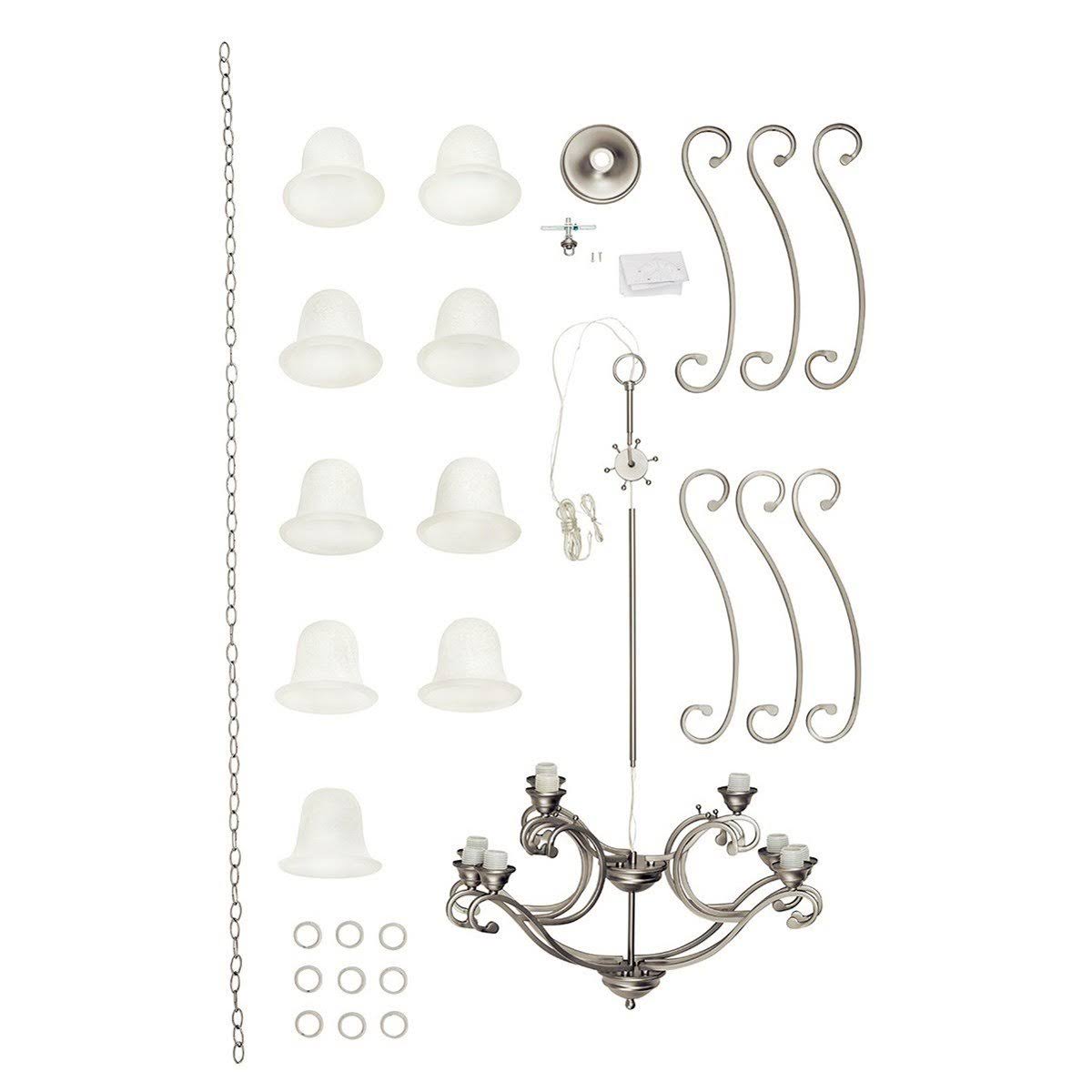 Brushed Nickel 9-Light Chandelier G945379