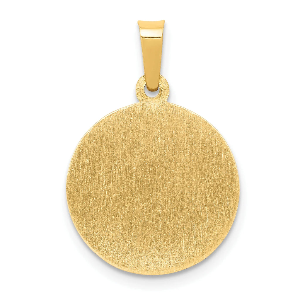 14K Yellow Gold St Michael Medal Pendant Charm Y299150