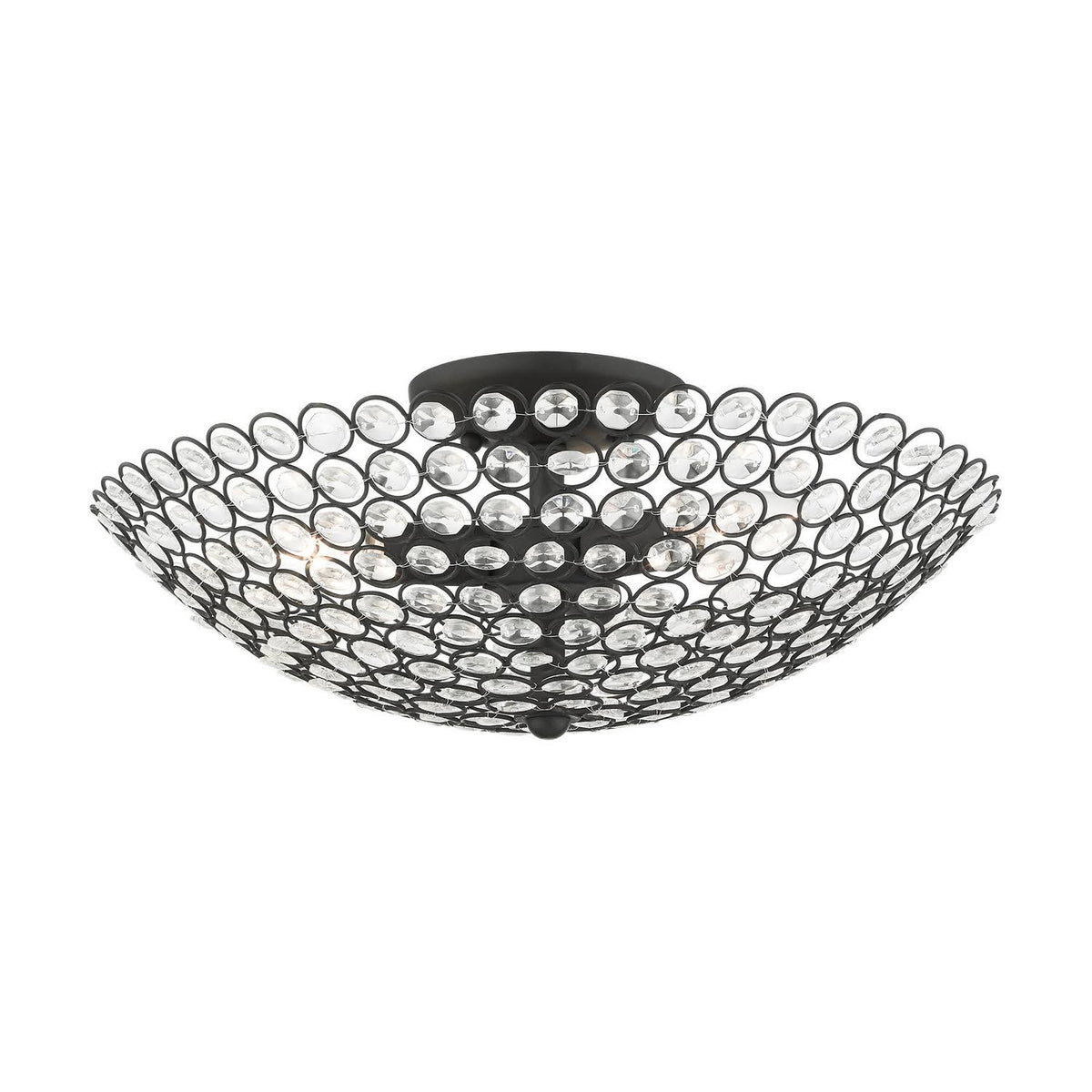 3 Light Semi-Flush Mount Black V93560