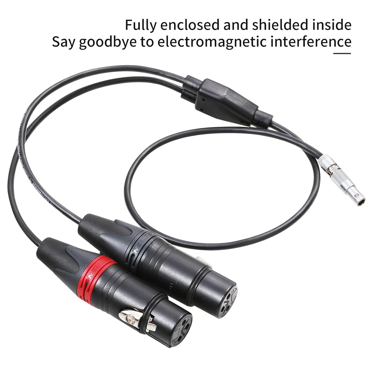 XLR 3 Pin Female to 5 Pin Male Dual Channel Audio Cable 15 inches R99465