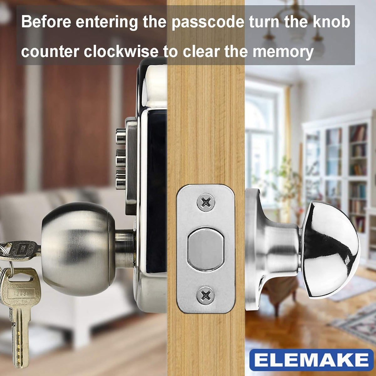 Keyless Deadbolt Lock Stainless Steel 304 Pack of 2 D87522