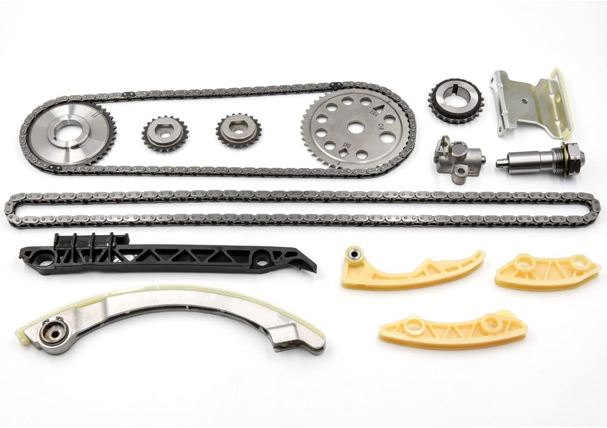 Timing Chain Kit with Tensioner Guide Rail Crank Sprocket I36173