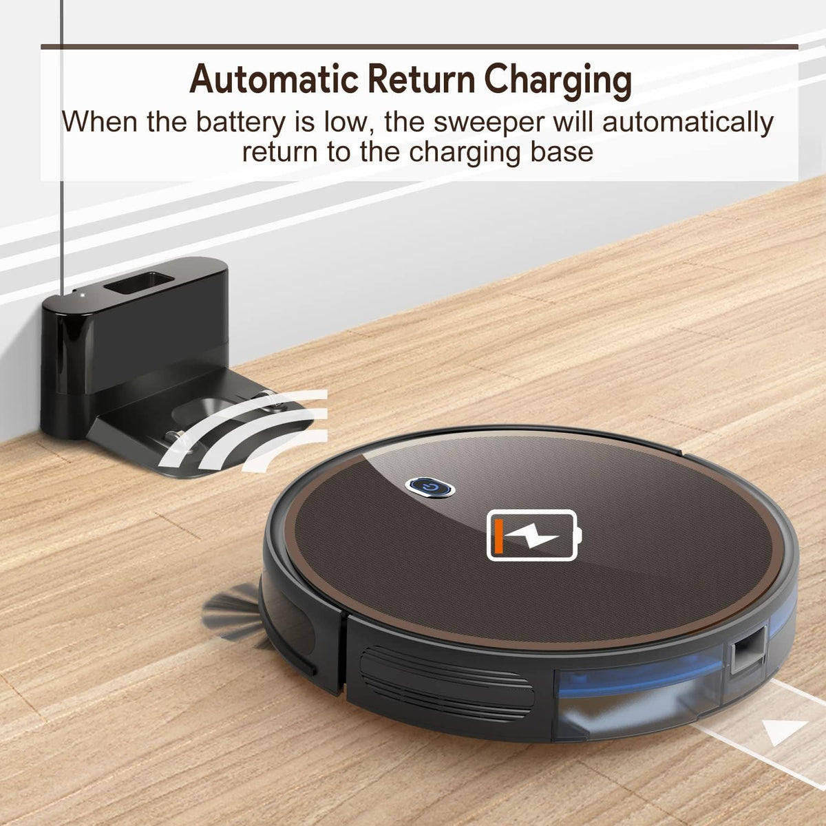 Robot Vacuum Cleaner with 2000Pa and 2600mAh Lithium-ion Battery M395633