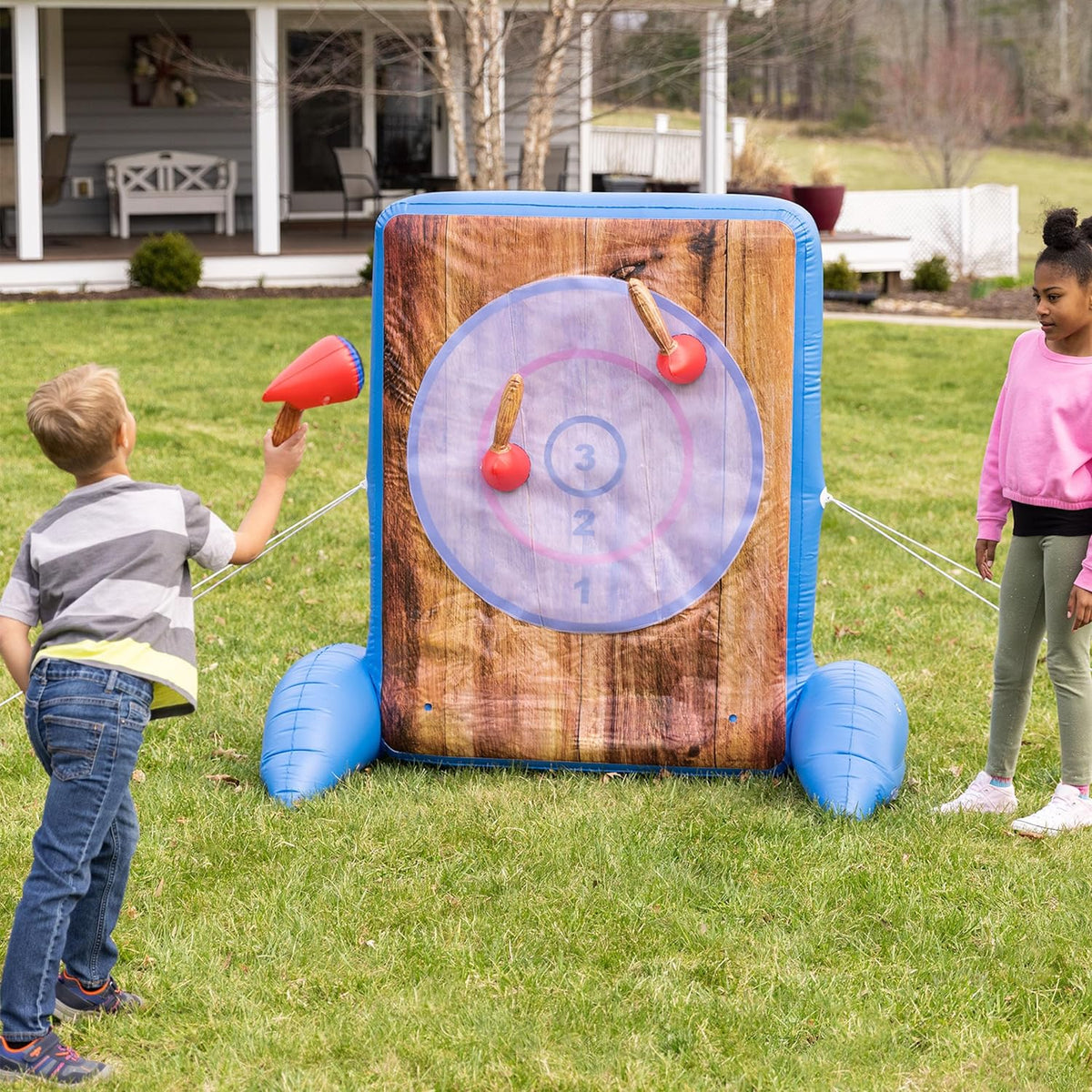 Inflatable Axe-Throwing and Ball-Toss Target Game K739