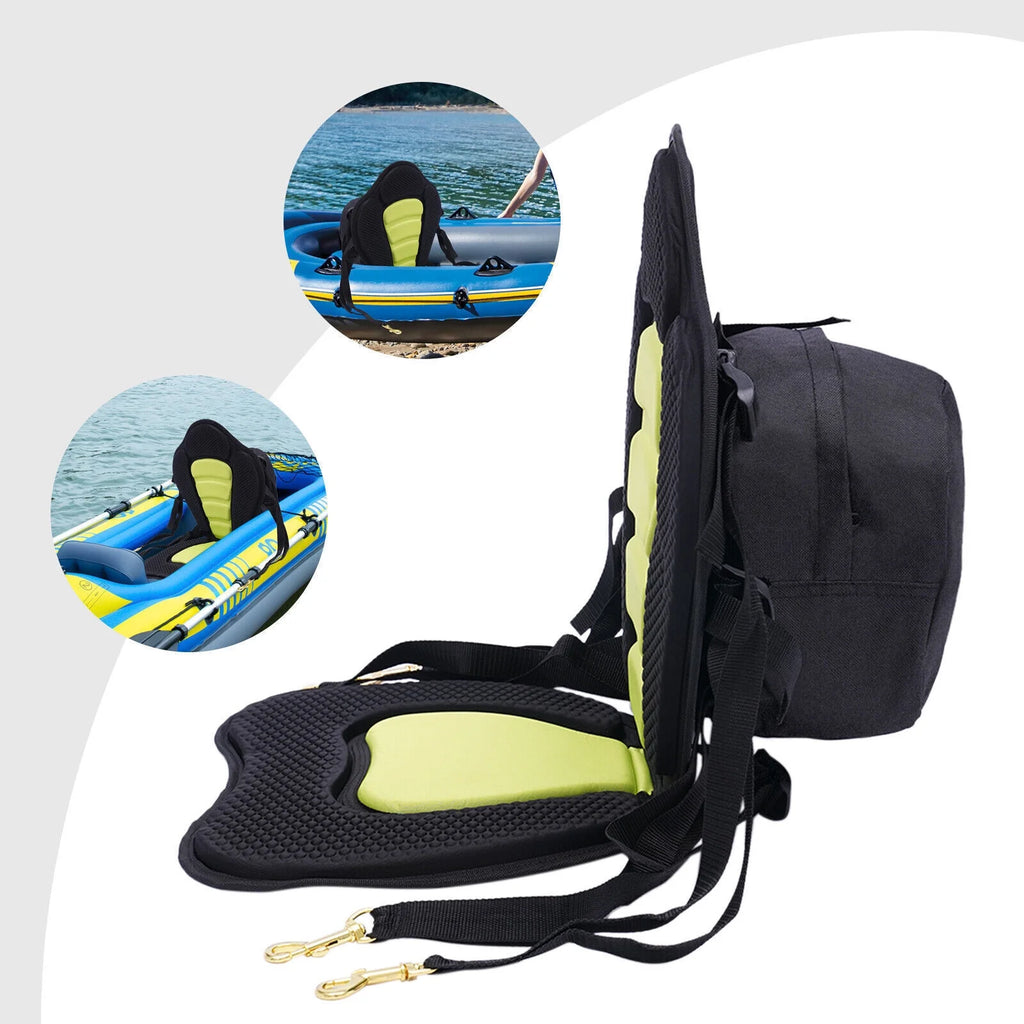Padded Kayak Seat with Detachable Backrest and Storage Bag A56196