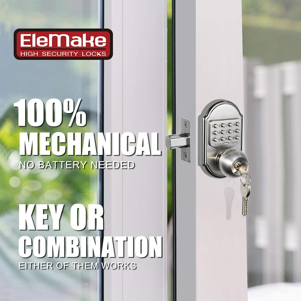 Keyless Deadbolt Lock Stainless Steel 304 Pack of 2 D87522