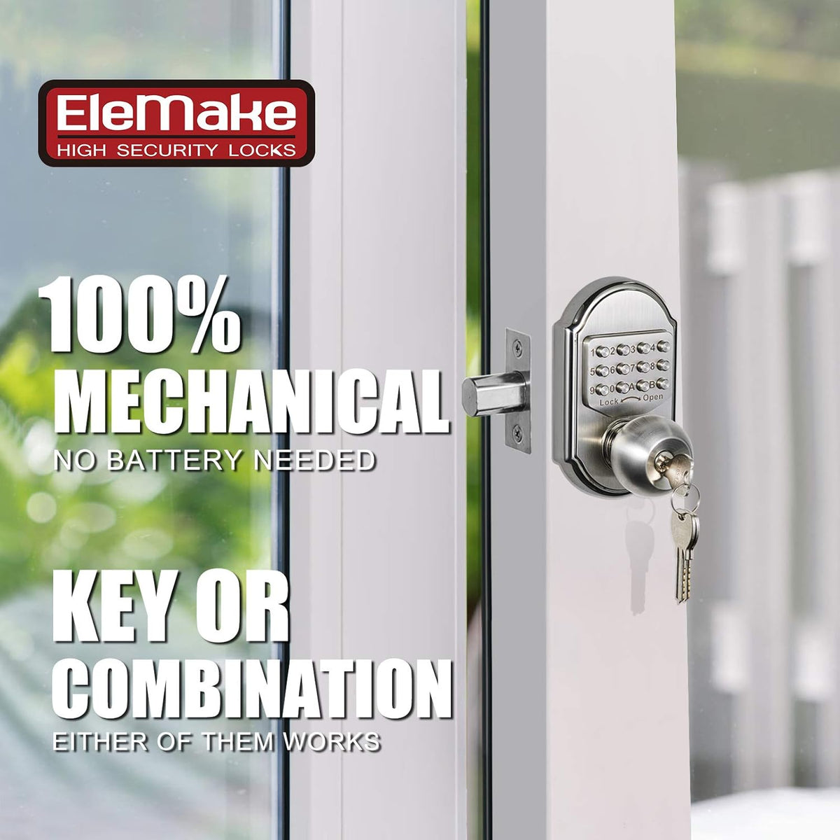 Keyless Deadbolt Lock Stainless Steel 304 Pack of 2 D87522