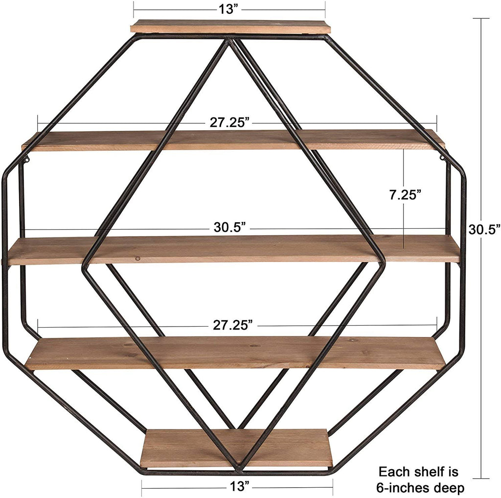 Octagon Floating Wall Shelves W771
