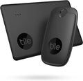 Tile Pro 2-Pack Black White Bluetooth Tracker Keys Finder Item Locator 400 ft Range Water-Resistant O3333