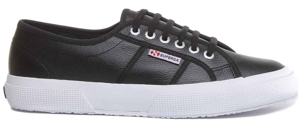 Black Leather Casual Trainers P255838