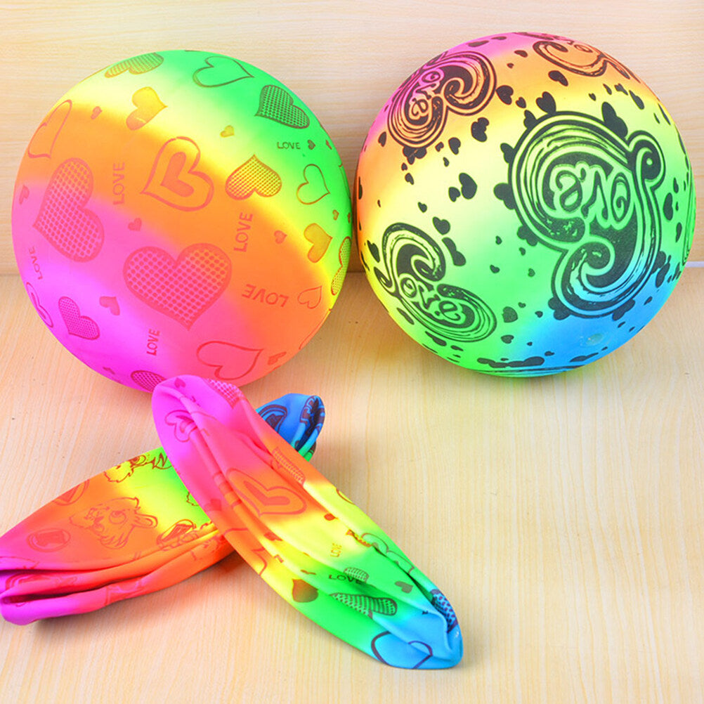 3pcs Inflatable Beach Volleyball Toys Rainbow Volleyball Balls C345506