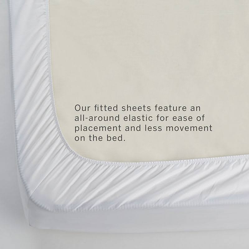 White 600-Thread Count Egyptian Cotton Sateen Twin Fitted Sheet C556