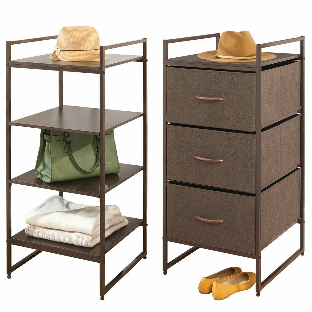 Modular Closet Organizer System, Vertical Storage Unit - Steel Frame K6033