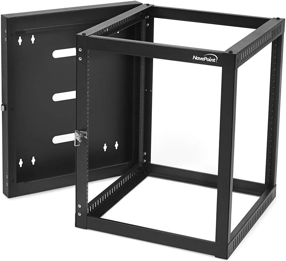 12U 4-Post Open Frame Wall-Mount Network Rack D599885