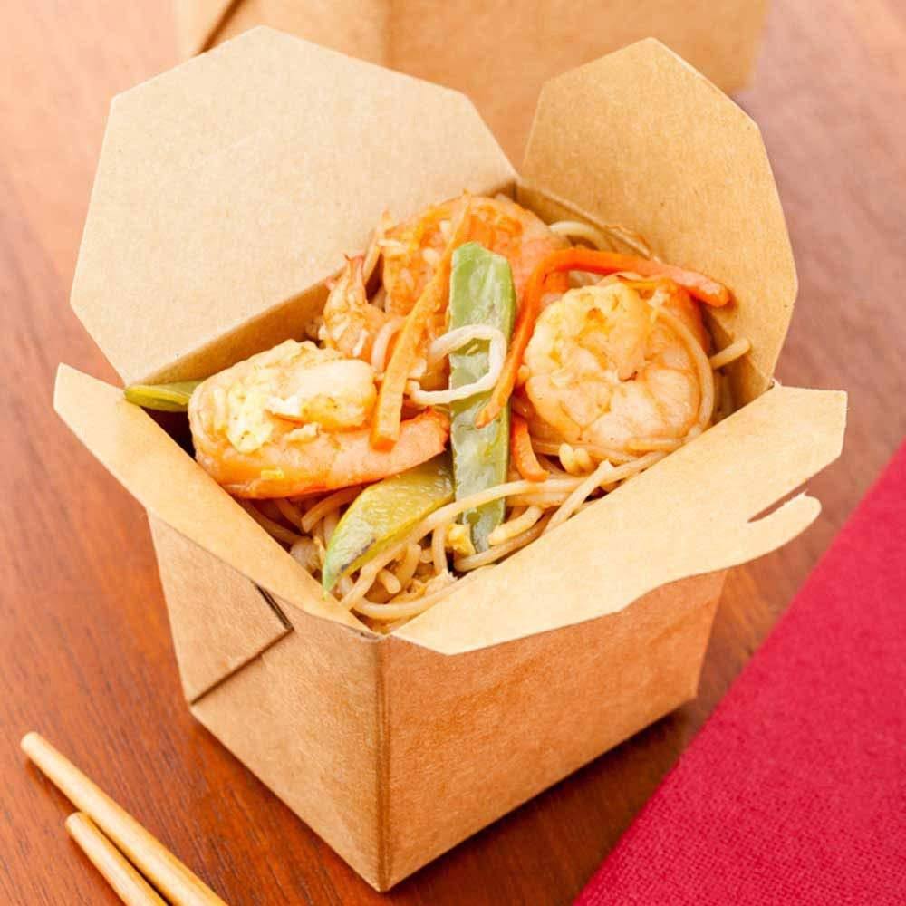 Kraft Brown 8-oz Square Disposable Food Container G8407