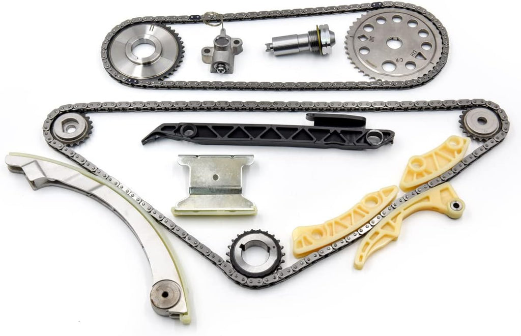 Timing Chain Kit with Tensioner Guide Rail Crank Sprocket I36173