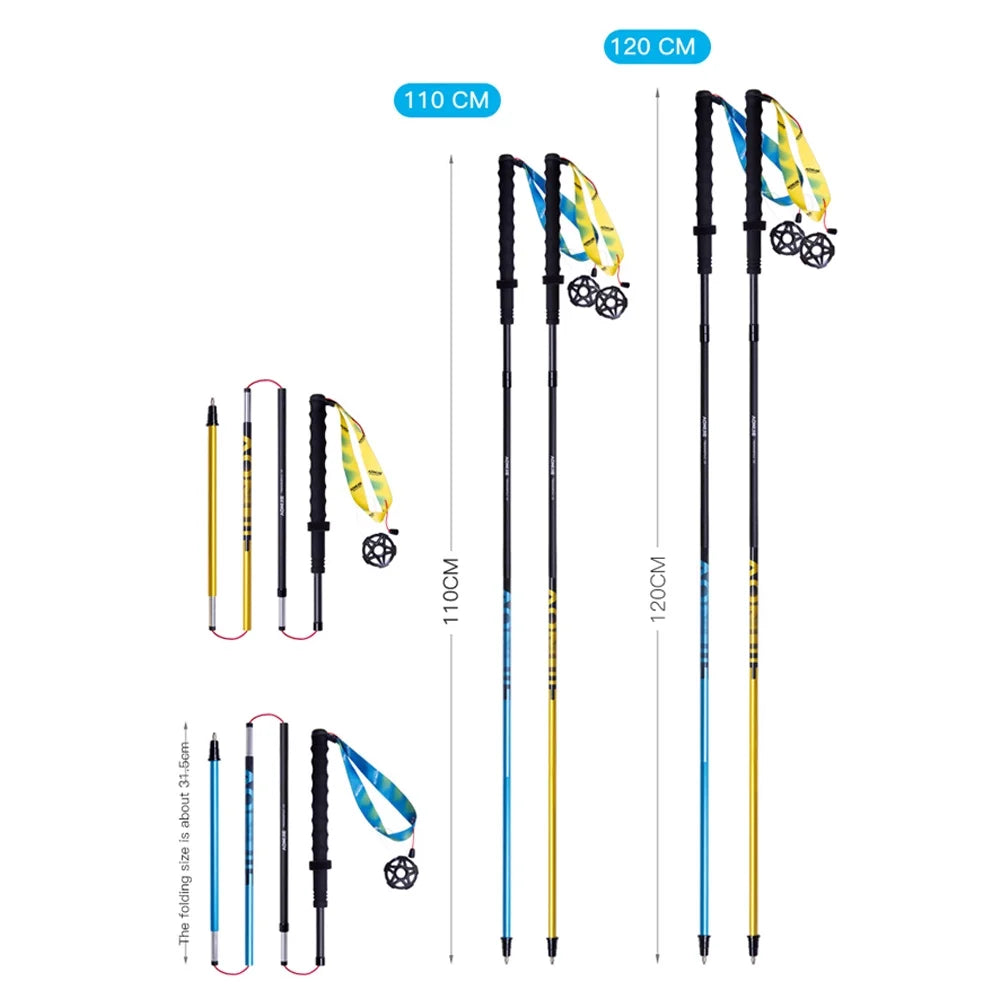 Ultralight Fiber Hiking Poles with Anti-Shock and Quick Lock System A549