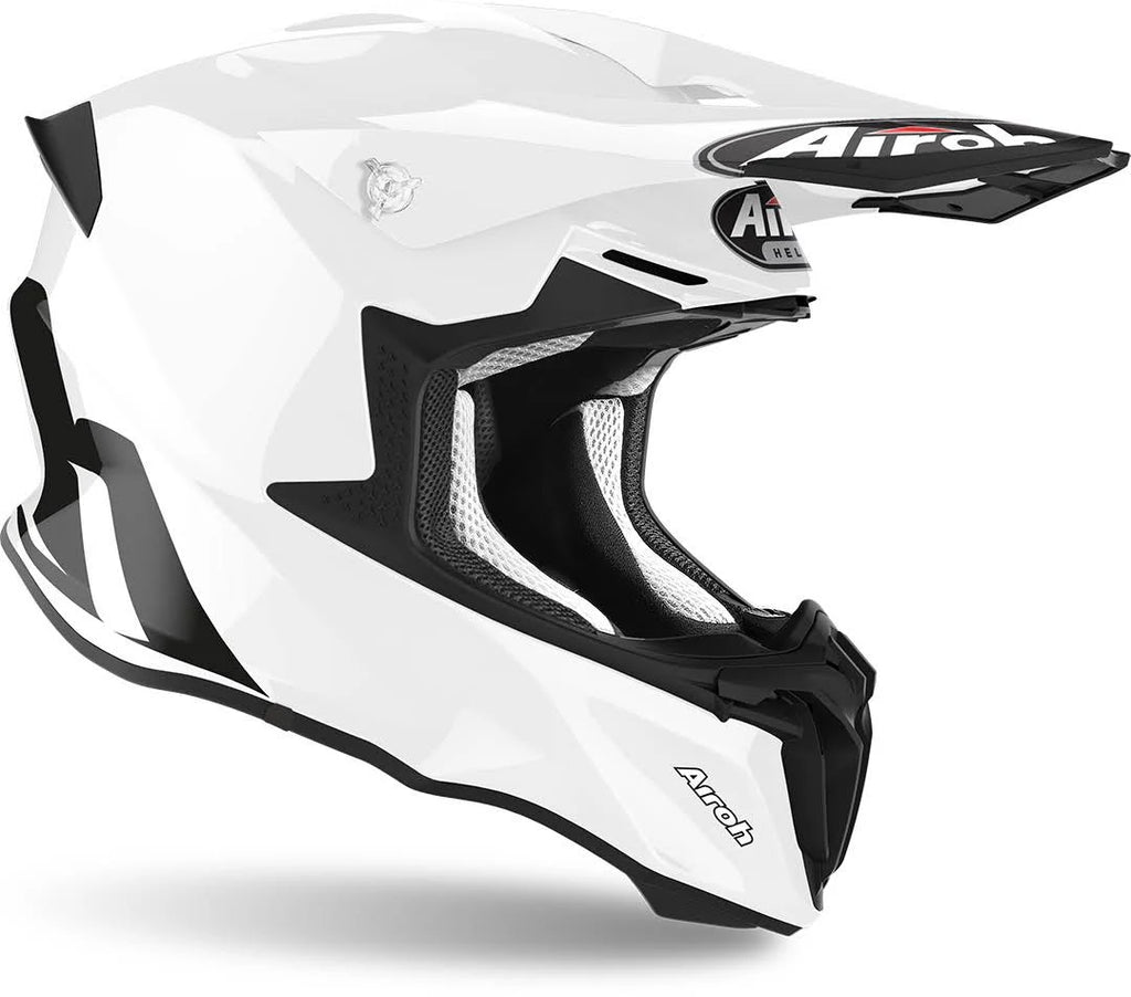 White Gloss Motorcycle Helmet O296