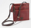Bordeaux Leather Triple Zip Crossbody Q58338