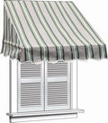 Green Multi-Stripe Window Canopy Awning 6 x 2 Feet I99509