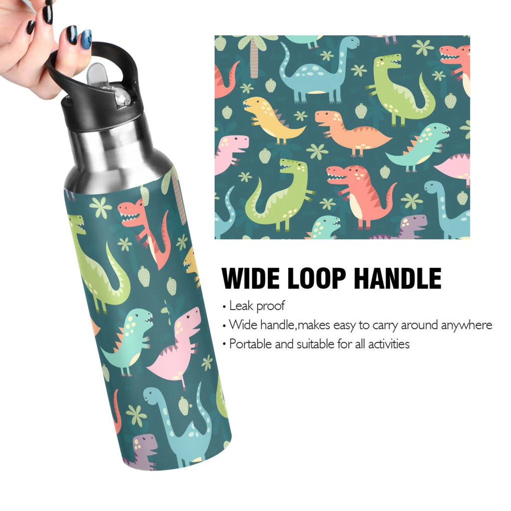20 OZ Stainless Steel Vacuum Insulated Water Bottle with Straw Lid G419673