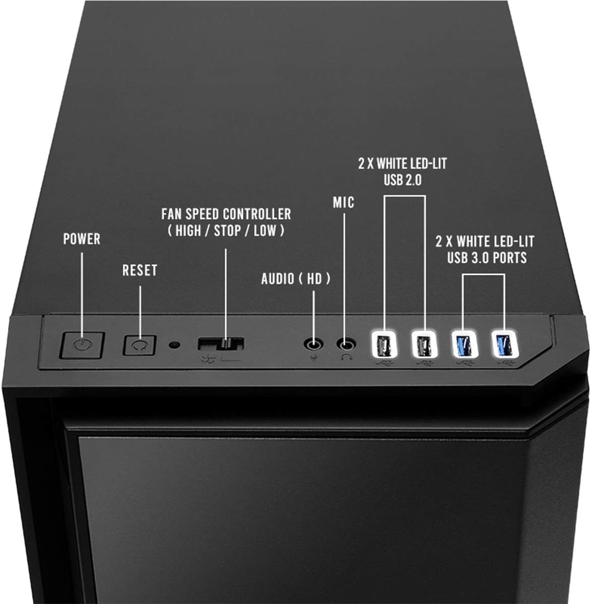 Mid-Tower PC Computer Case with Sound Dampening Panels W68094