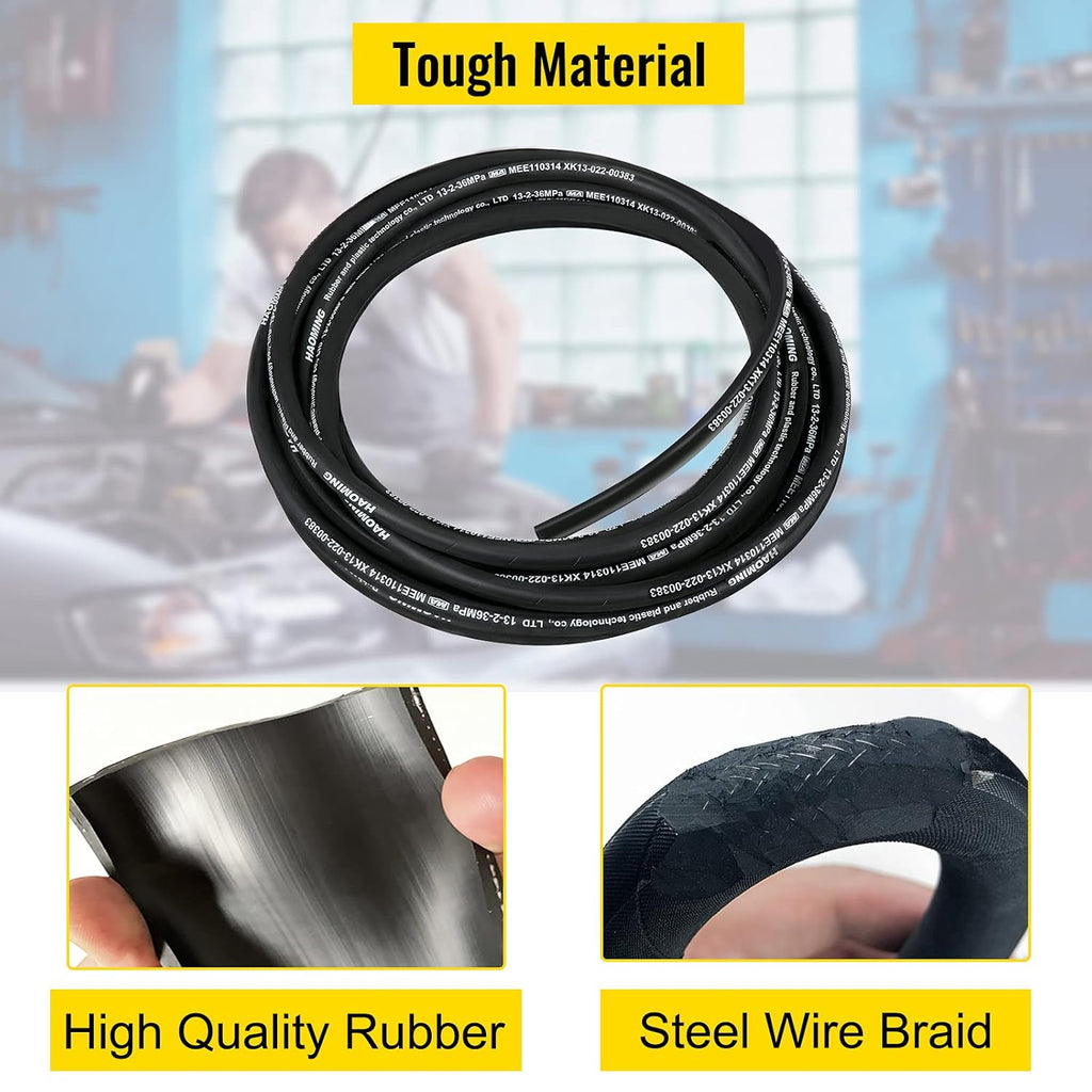 Hydraulic Hose 50 Feet 1/2 Inch 5000 PSI Pack of 2 H52084