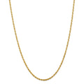 14kt Yellow Gold Diamond Cut Rope Chain 24 inch Lobster Clasp C536