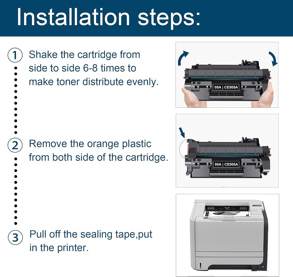 2-Pack Black Toner Cartridge for HP P2035n P2055x P2035 P2055 P2055d P2055dn Printer H1357
