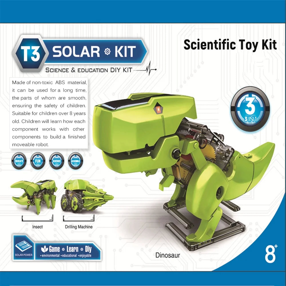 3 In 1 Solar Robot Diy Science Toy Set X905534