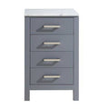Dark Gray Solid Wood Free-Standing Bathroom Cabinet R645103